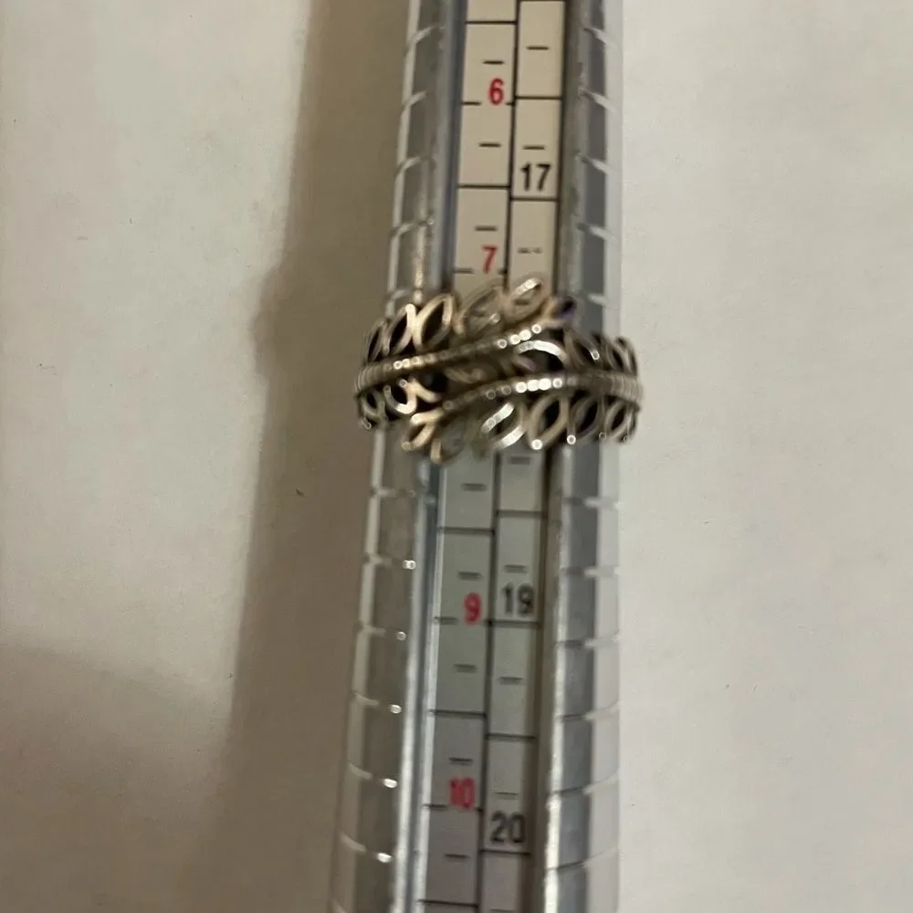 SILVERTONE LEAF‎ RING - Picture 3 of 4